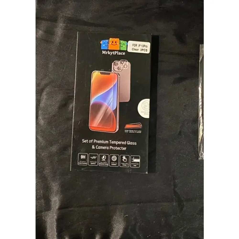 iPhone 13 Pro Cases or Screen/Lens Protector- Black or Black w/ Flowers